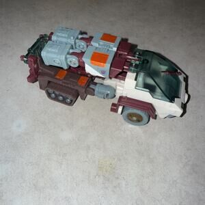 Transformers 2004 Energon Deluxe Combat Class White SNOW CAT No Launcher No Dart